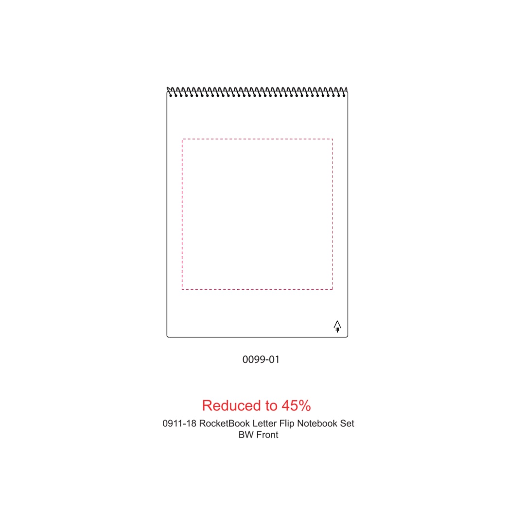 Black Rocketbook Letter Flip Notebook Set