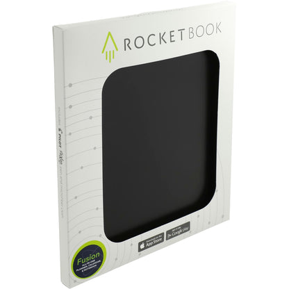 Front View of Black Rocketbook Fusion Letter Notebook Set