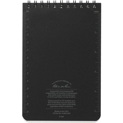 Black 4” x 6” Rite in the Rain Top Spiral Notebook