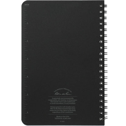 Black 4.6” x 7” Rite in the Rain Side Spiral Notebook