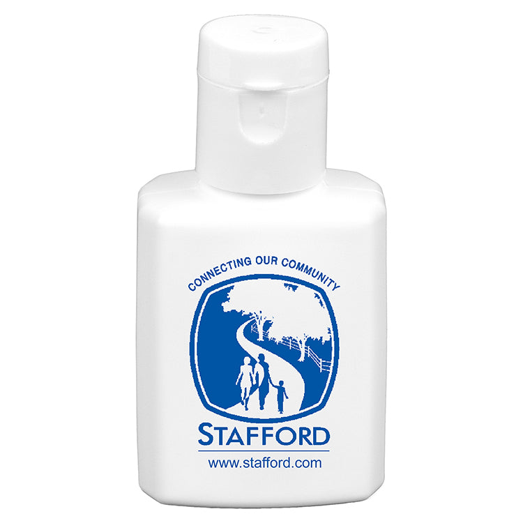“SunFun” .5 oz Broad Spectrum SPF 30 Sunscreen Lotion In Solid White Flip-Top Squeeze Bottle (Spot C