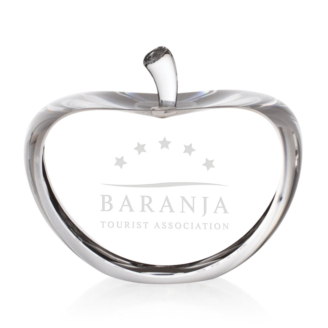 Clear Apple w/ Flat Front & Back
