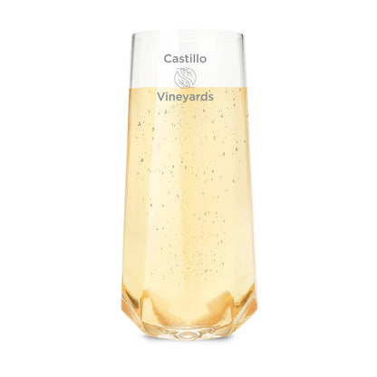 Viski® Faceted Crystal Stemless Champagne Flute
