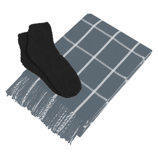 Charleston Throw & Fuzzy Socks Set