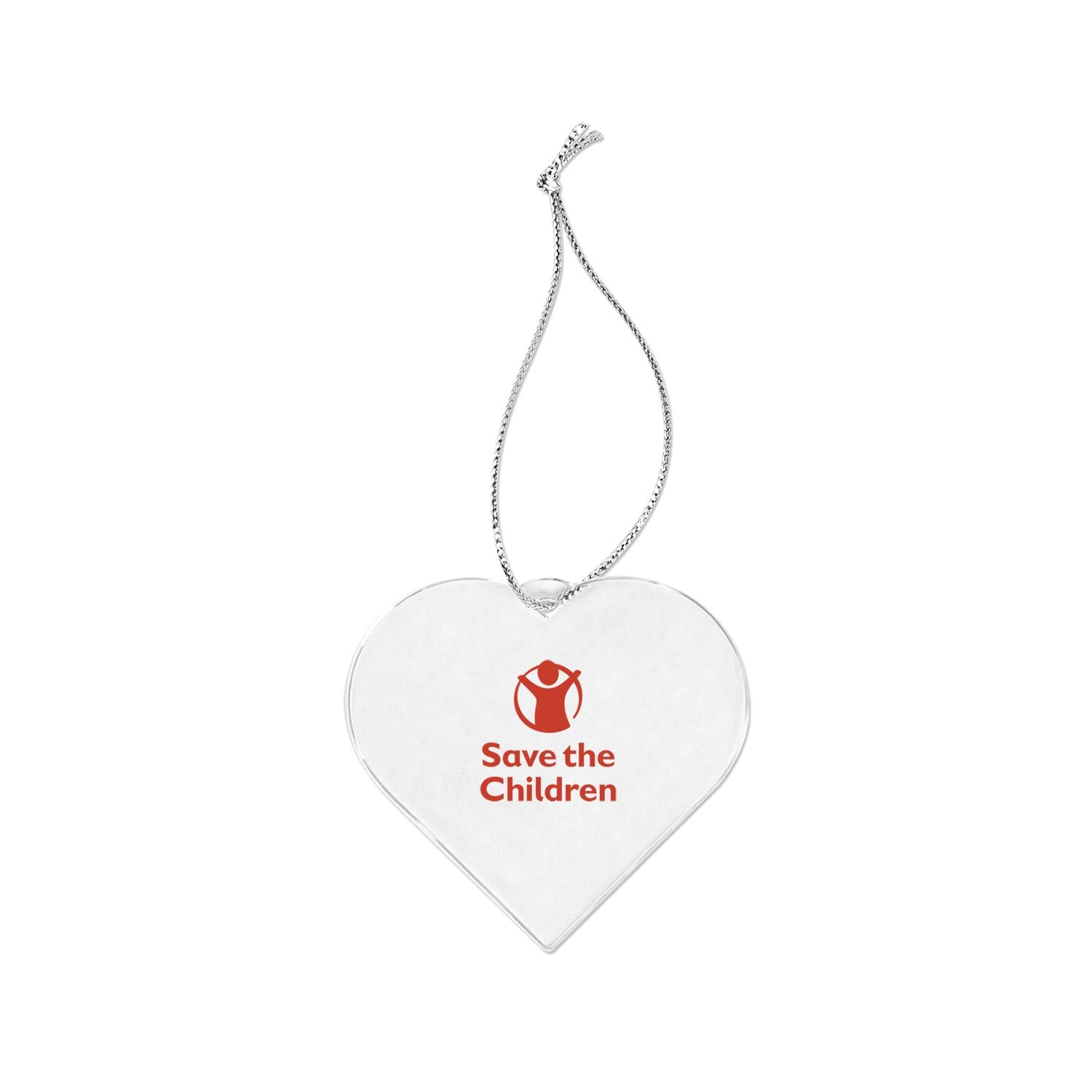 Clear Acrylic Style Heart Ornament