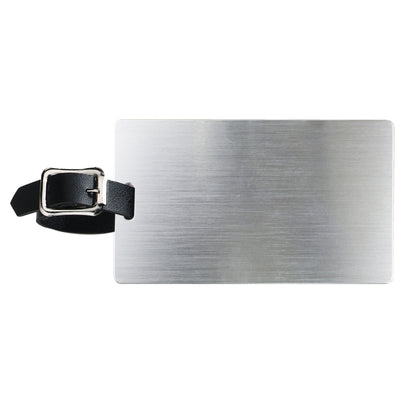 "Kingcobra" Brushed Aluminum Kwik Seal® Backing Luggage Bag Tag