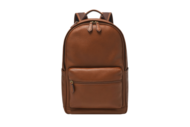 Fossil Buckner Leather Backpack - Medium Brown