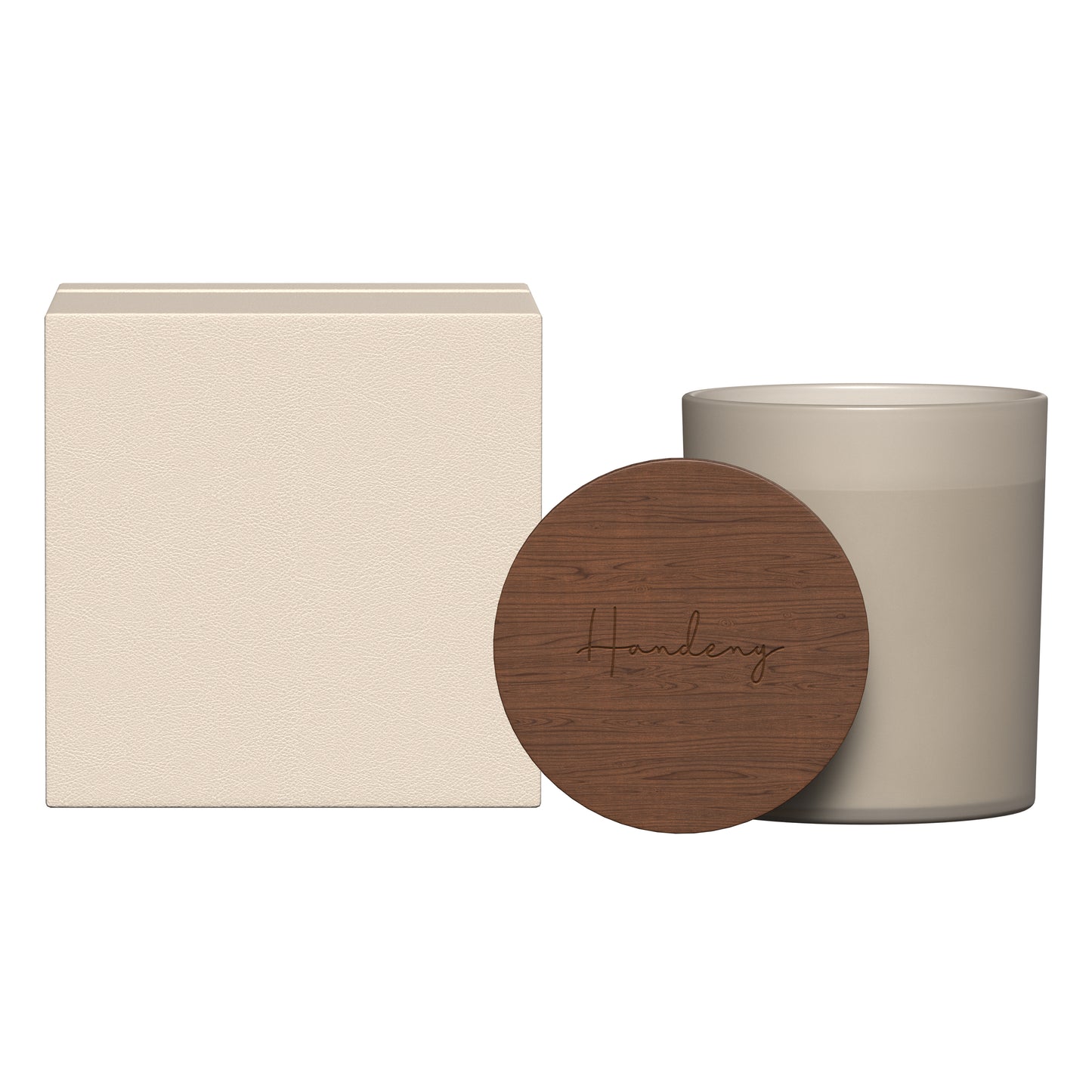 Summit glass candle with acacia wood lid