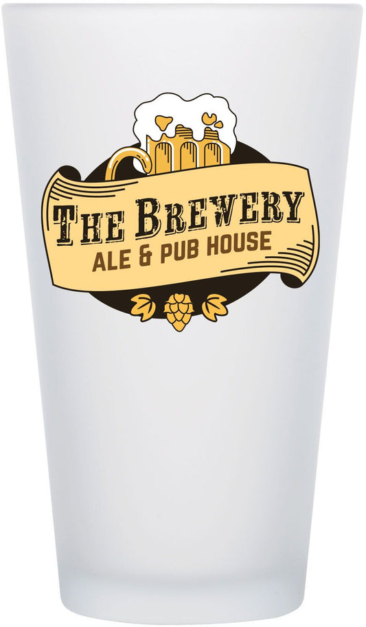 FULL COLOR FROSTED PINT GLASS 16 OZ