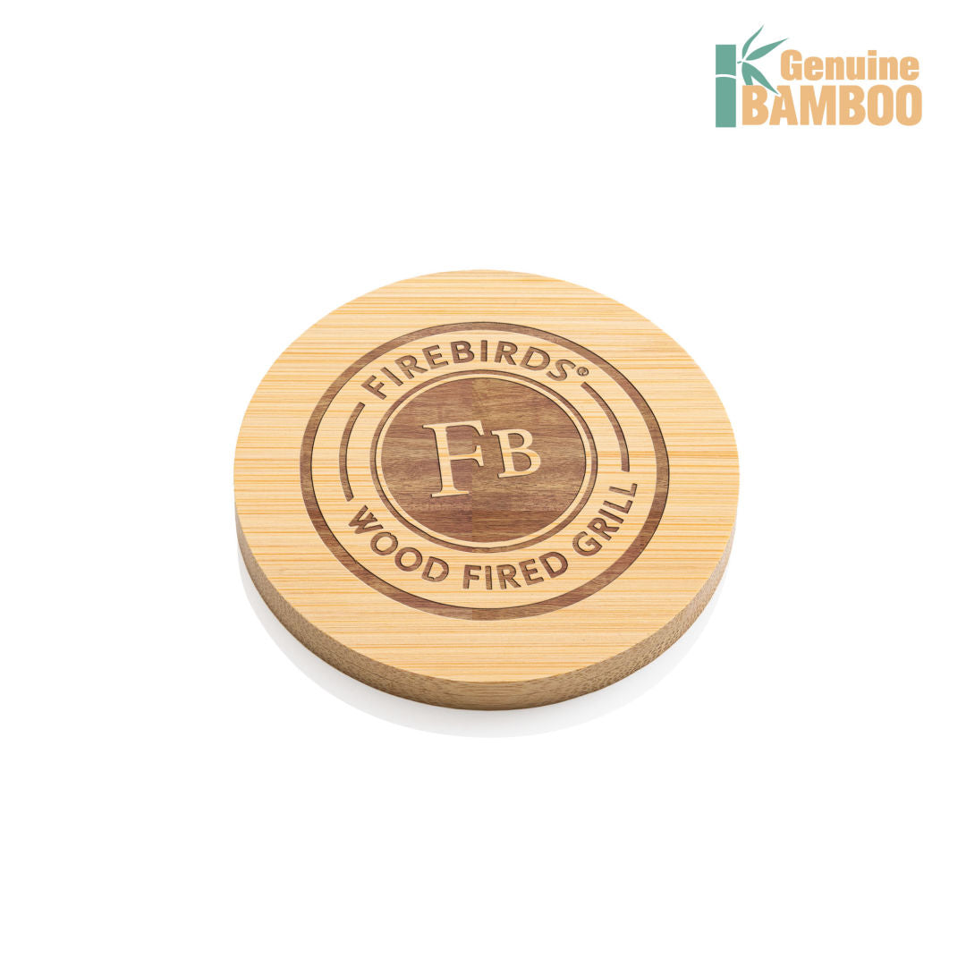 Yorkshire Bamboo Coasters Set - Round
