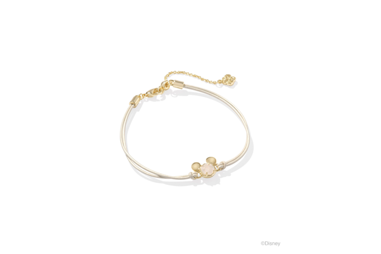Kendra Scott Disney Gold Mickey Mouse Corded Bracelet in Iridescent Drusy
