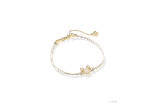 Kendra Scott Disney Gold Mickey Mouse Corded Bracelet in Iridescent Drusy