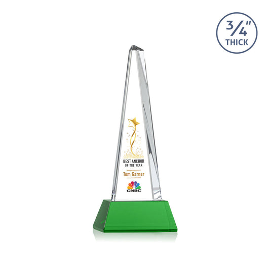 Majestic Tower VividPrint™ Award on Newhaven Base - Green