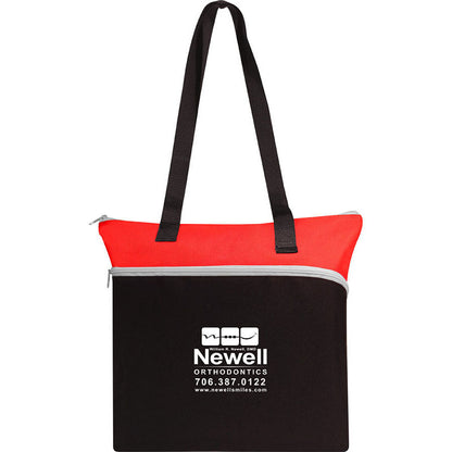 Black Double Zip Tote