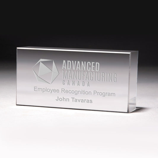 Screen Printed The Cube Award (2 1/2"x 5"x 1")