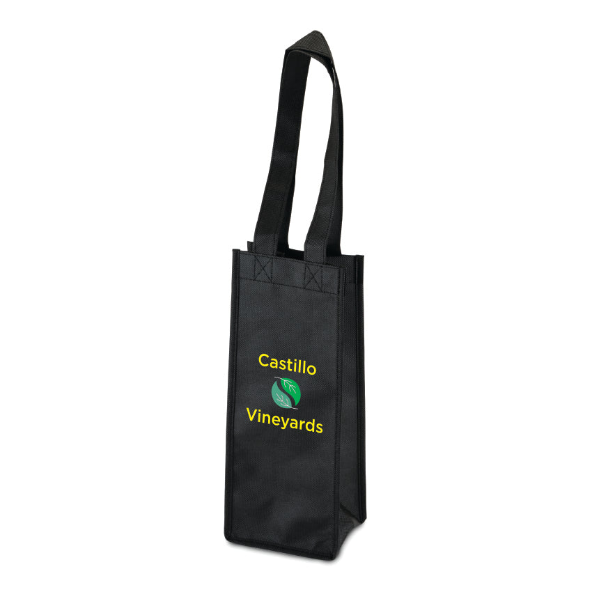 True® 1 Bottle Non-Woven Wine Tote