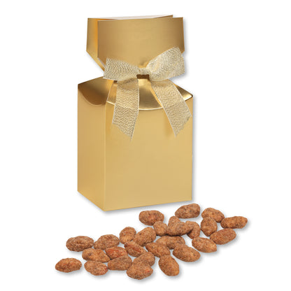Maple Bourbon Toffee Almonds in Gold Premium Delights Gift Box