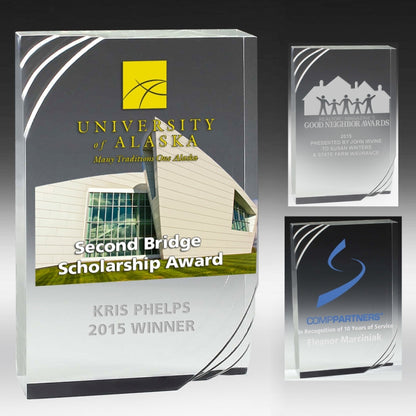 1 1/4” Thick Freestanding Acrylic Awards - 6”