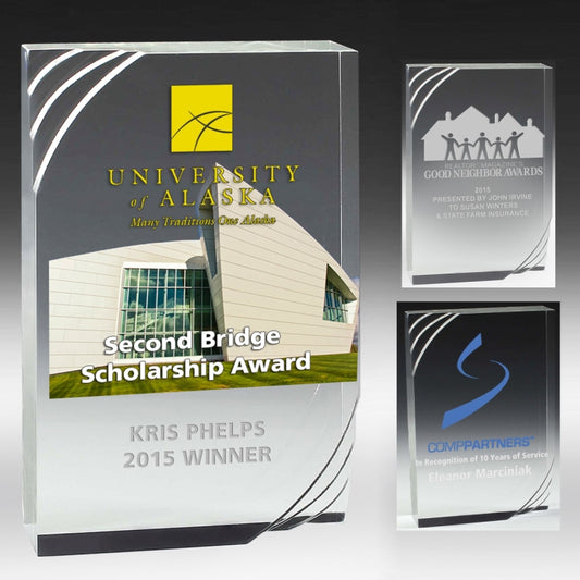 1 1/4” Thick Freestanding Acrylic Awards - 6”