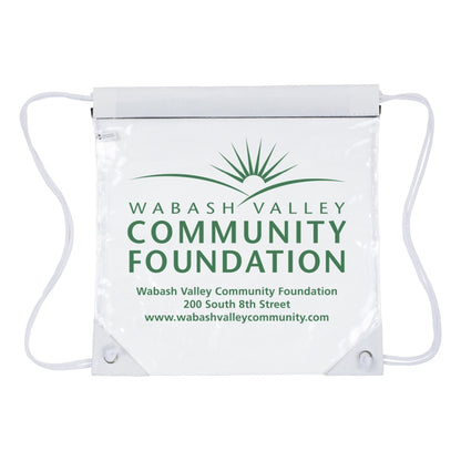 “Harris” Clear Vinyl Stadium Compliant Cinch Pack Backpack