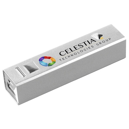 "In Charge Alloy" UL Listed Aluminium 2200 mAh Lithium Ion Portable Power Bank Charger