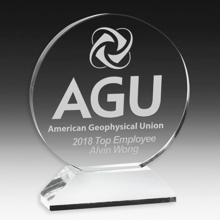 Round Award on Elevated Base - 4 Color Process