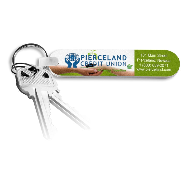 “Mani-on-the-Go” Multi-Color Thick Foam Nail File Keychain