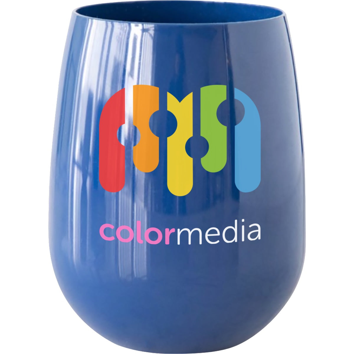 12oz Colored Stemless Wine Glass