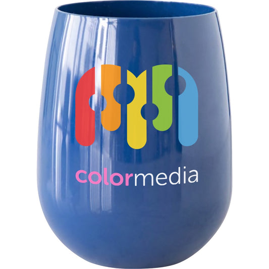 12oz Colored Stemless Wine Glass