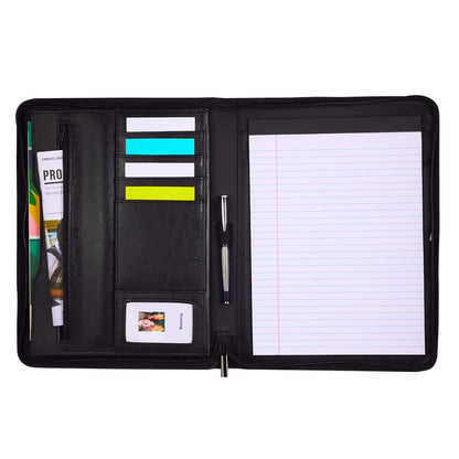 Black FSC® Mix Renaissance Zippered Padfolio