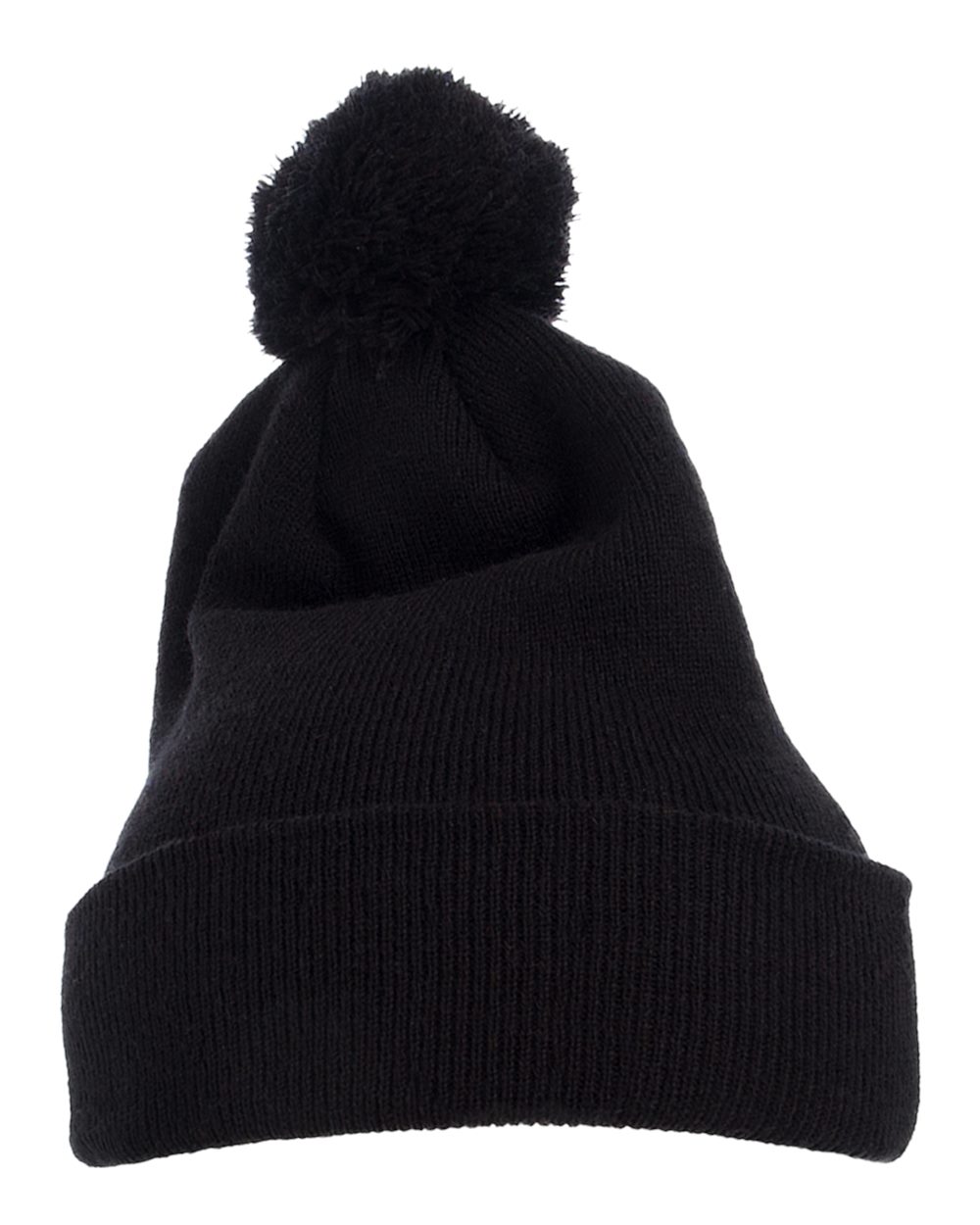 Pom-Pom Cuffed Knit Beanie - 1501P