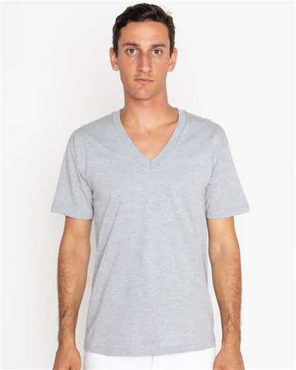Unisex USA-Made Fine Jersey V-Neck T-Shirt - 24056