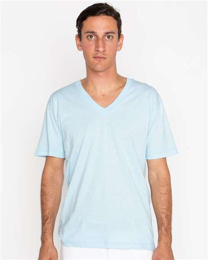 Unisex USA-Made Fine Jersey V-Neck T-Shirt - 24056