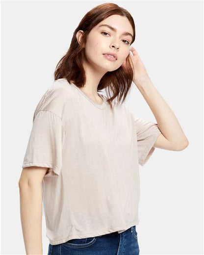 Women's Boxy Open Neck Tee - US309