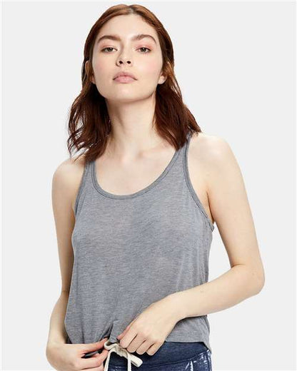 Women's Sheer Cropped Racer Tank Top - US510
