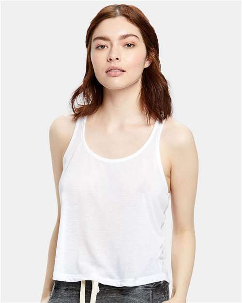 Women's Sheer Cropped Racer Tank Top - US510