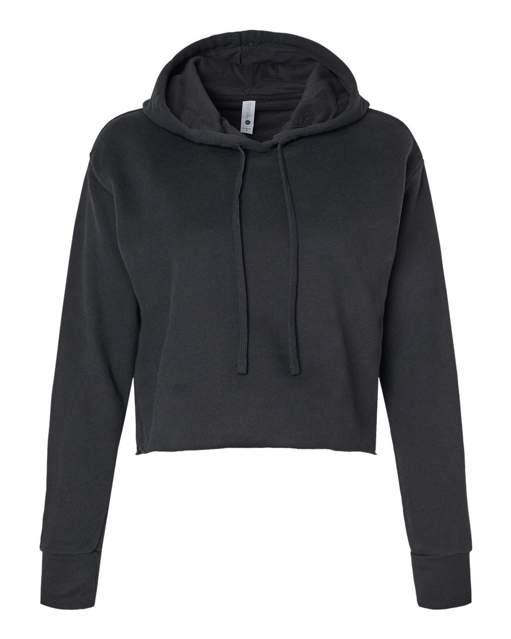 Women's Laguna Sueded Raw Edge Crop Hoodie Sweatshirt - 9384