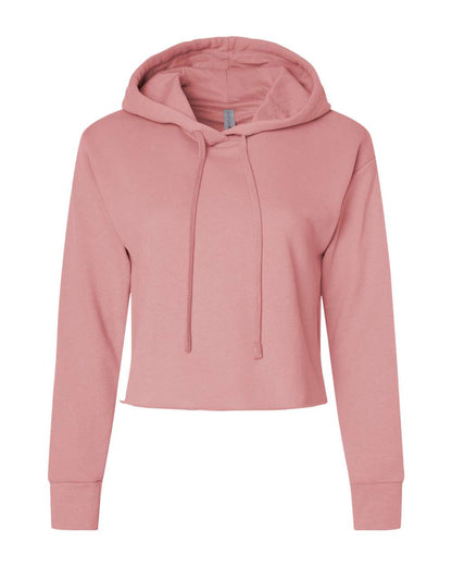 Women's Laguna Sueded Raw Edge Crop Hoodie Sweatshirt - 9384