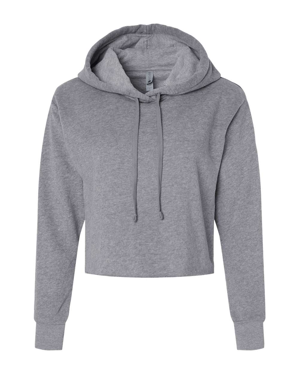 Women's Laguna Sueded Raw Edge Crop Hoodie Sweatshirt - 9384