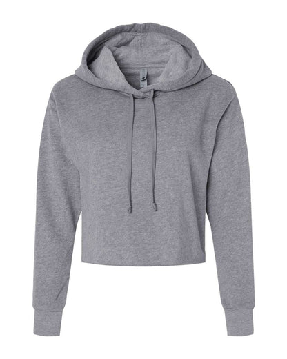 Women's Laguna Sueded Raw Edge Crop Hoodie Sweatshirt - 9384