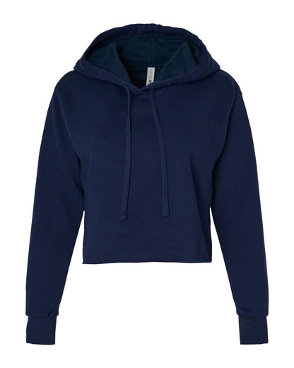 Women's Laguna Sueded Raw Edge Crop Hoodie Sweatshirt - 9384