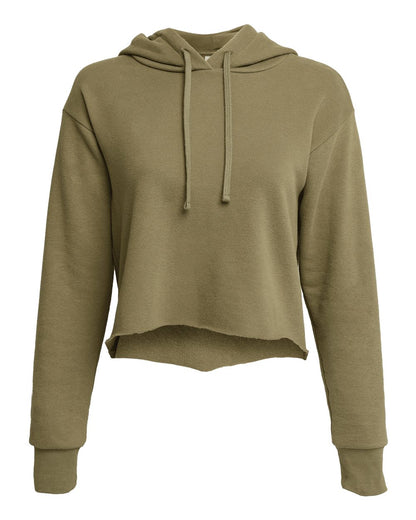 Women's Laguna Sueded Raw Edge Crop Hoodie Sweatshirt - 9384