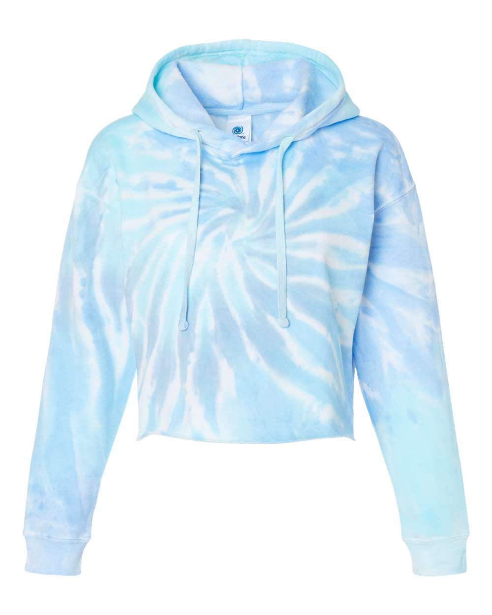 Women's Tie-Dyed Crop Hooded Sweatshirt - 8333