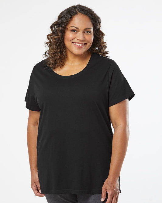 Women's Curvy Collection Fine Jersey Tee - 3816
