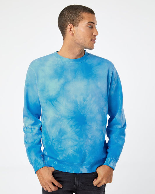 Unisex Midweight Tie-Dyed Crewneck Sweatshirt - PRM3500TD
