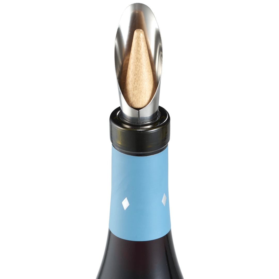 Front View of Natural 4 Piece Bamboo Wine Gift Set