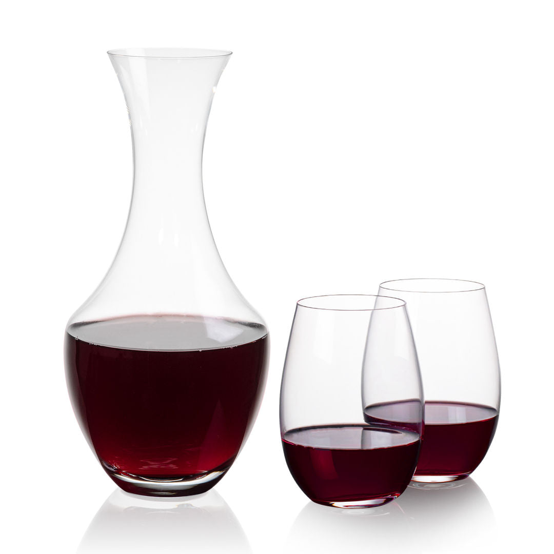 Oldham Carafe & Laurent Stemless Wine