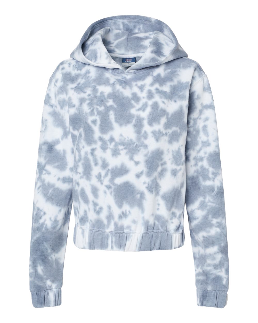 Women's Sueded Fleece Tie-Dyed Crop Hooded Sweatshirt - W23718