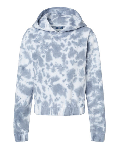 Women's Sueded Fleece Tie-Dyed Crop Hooded Sweatshirt - W23718