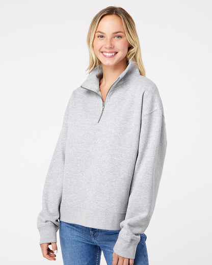 Women's Sueded Fleece Quarter-Zip Sweatshirt - W22713